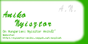 aniko nyisztor business card